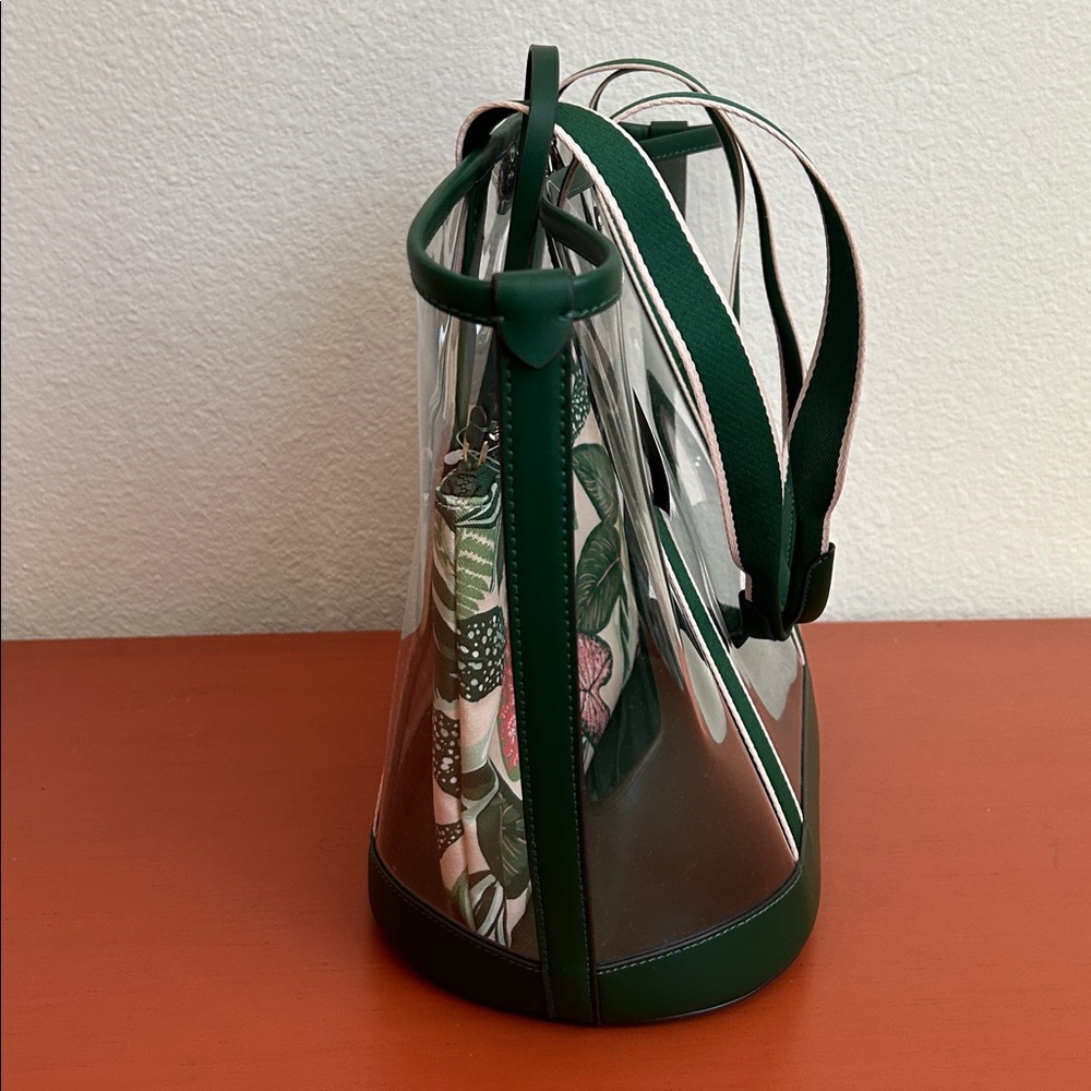 Kate Spade Transparent Tote with Green Trim and Small bag NWT - Picture 6 of 9
